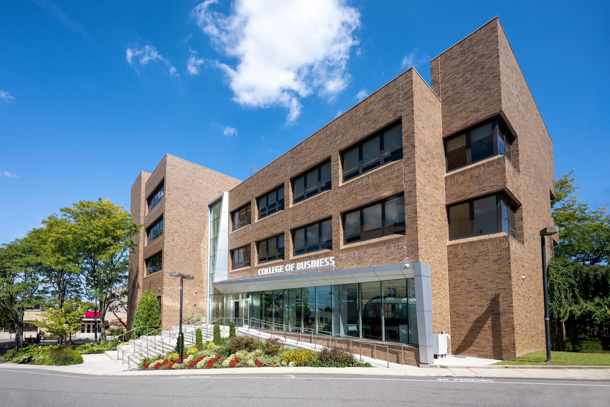 Commercial building exterior representing reliable facility support