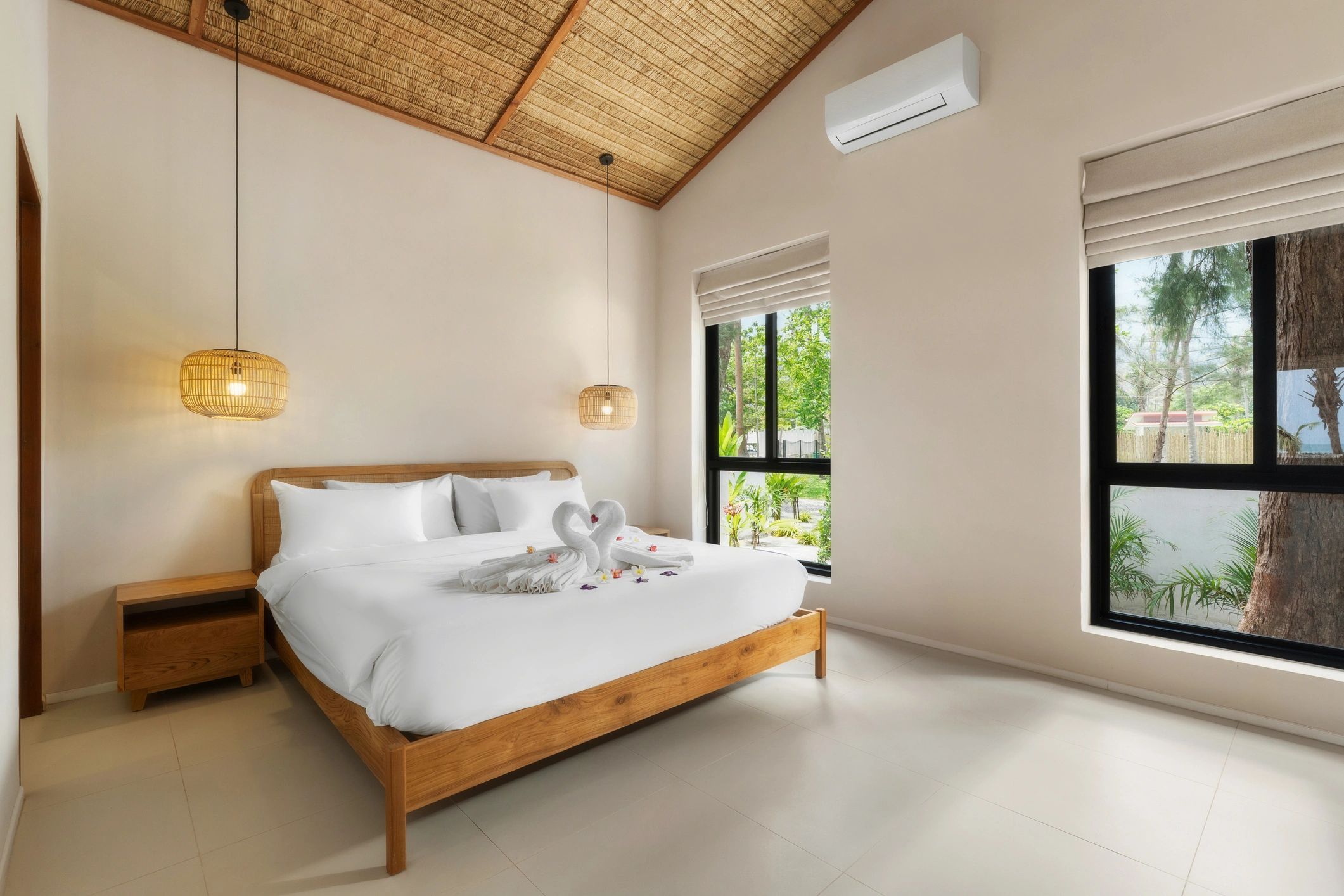 Clean and prepared luxury bedroom