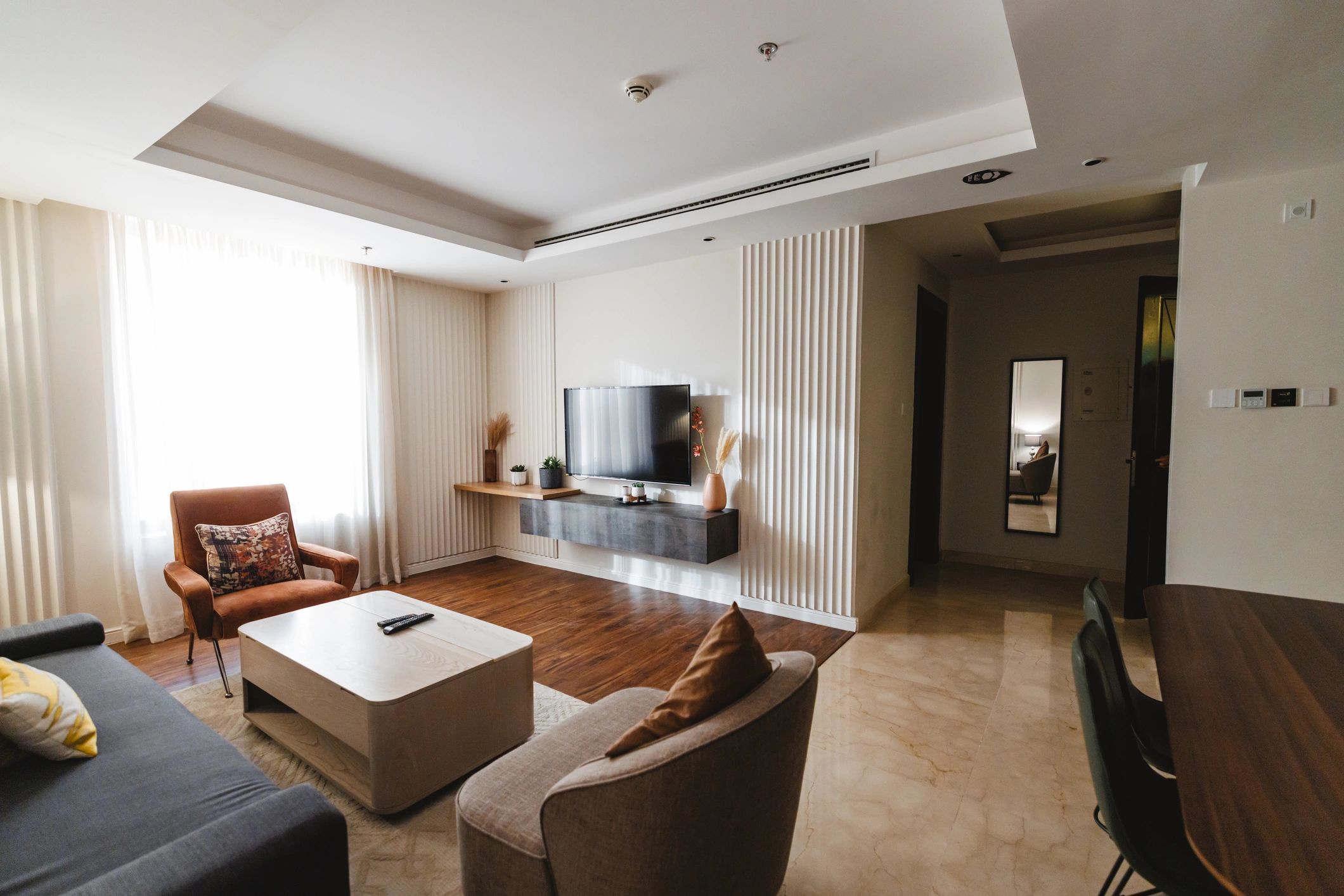 Elegant short-term rental room interior